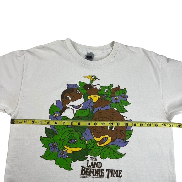 The Land Before Time Adult Shirt Large White Universal Studios Movie Dinosaur - Picture 6 of 8